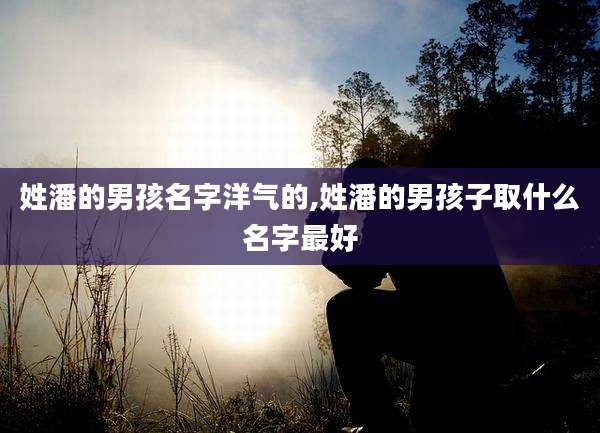 姓潘的男孩名字洋气的,姓潘的男孩子取什么名字最好