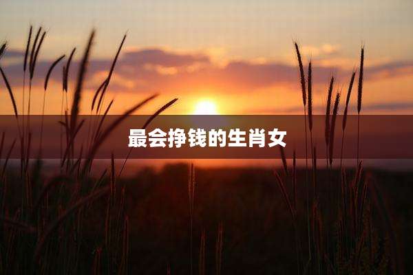 最会挣钱的生肖女