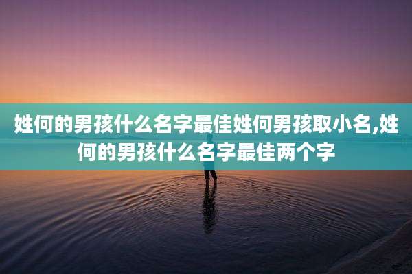 姓何的男孩什么名字最佳姓何男孩取小名,姓何的男孩什么名字最佳两个字