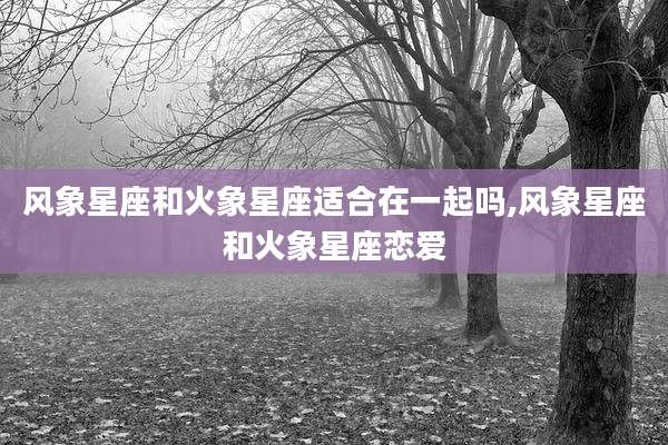 风象星座和火象星座适合在一起吗,风象星座和火象星座恋爱