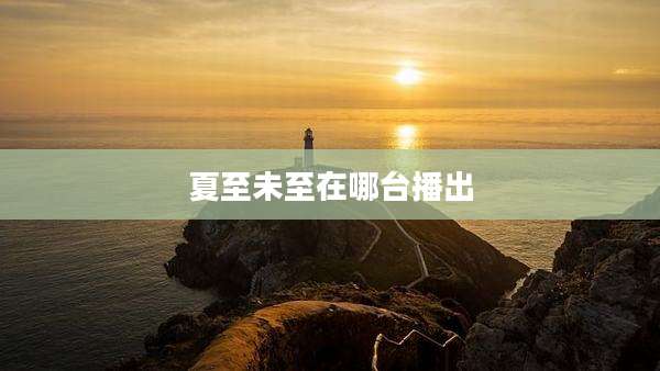 夏至未至在哪台播出