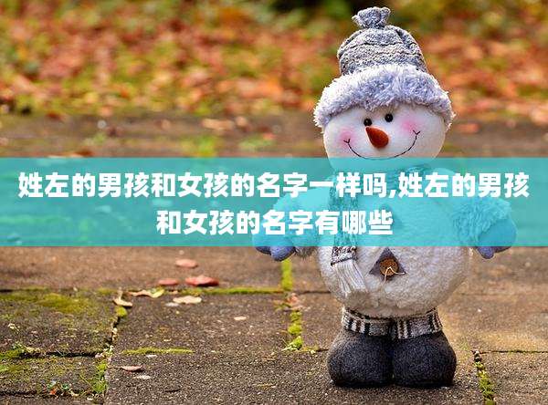 姓左的男孩和女孩的名字一样吗,姓左的男孩和女孩的名字有哪些