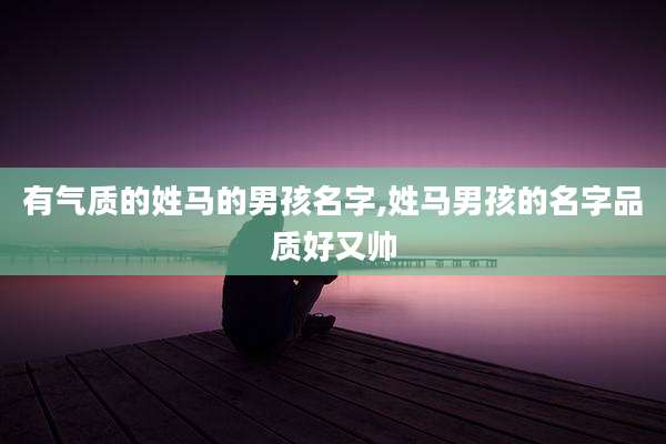 有气质的姓马的男孩名字,姓马男孩的名字品质好又帅