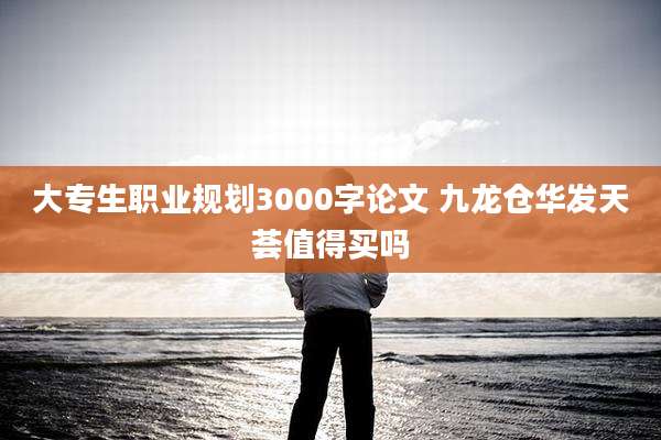 大专生职业规划3000字论文 九龙仓华发天荟值得买吗