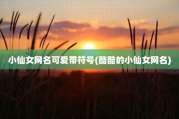 小仙女网名可爱带符号(酷酷的小仙女网名)