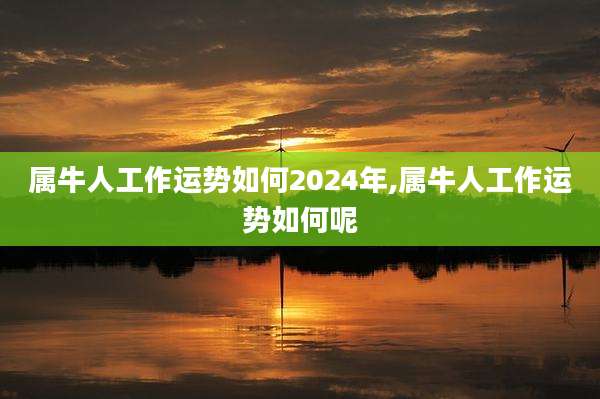 属牛人工作运势如何2024年,属牛人工作运势如何呢