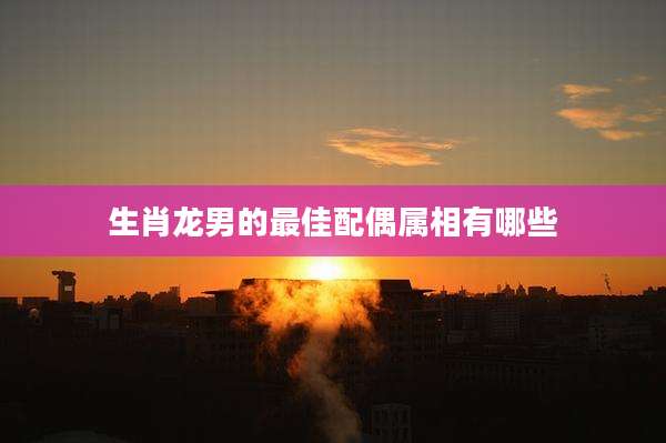 生肖龙男的最佳配偶属相有哪些