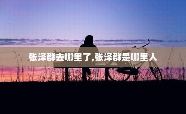 张泽群去哪里了,张泽群是哪里人