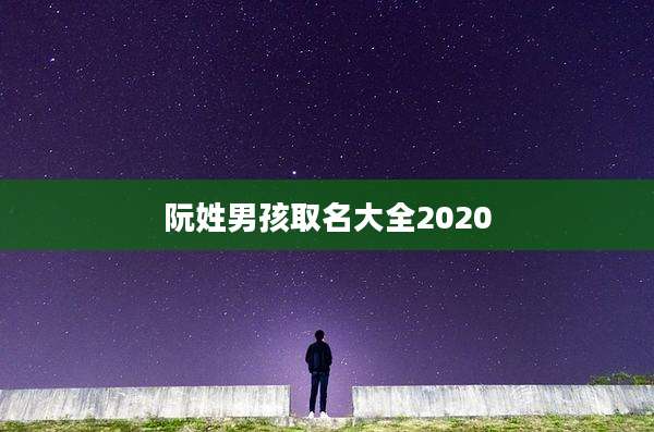 阮姓男孩取名大全2020