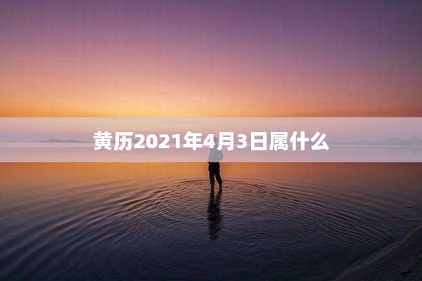 黄历2021年4月3日属什么