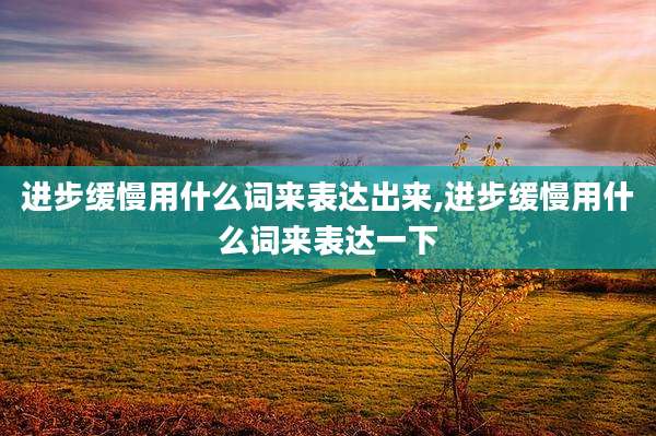 进步缓慢用什么词来表达出来,进步缓慢用什么词来表达一下