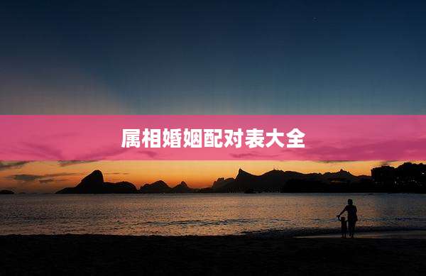 属相婚姻配对表大全