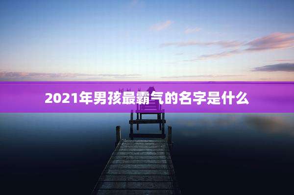 2021年男孩最霸气的名字是什么