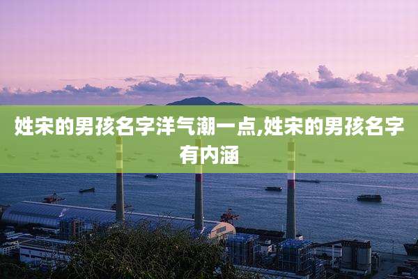 姓宋的男孩名字洋气潮一点,姓宋的男孩名字有内涵