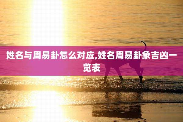 姓名与周易卦怎么对应,姓名周易卦象吉凶一览表