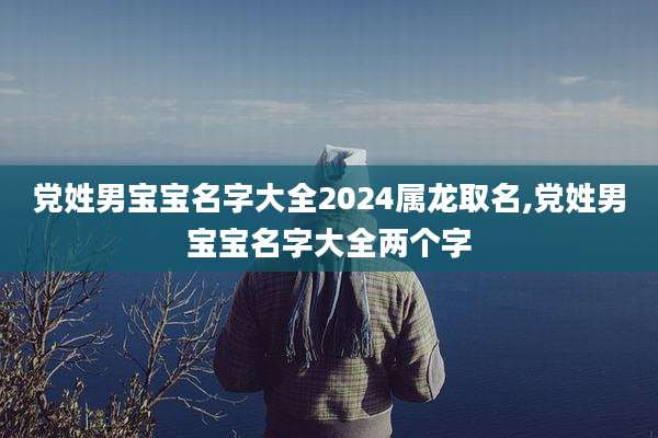 党姓男宝宝名字大全2024属龙取名,党姓男宝宝名字大全两个字