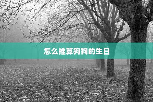 怎么推算狗狗的生日