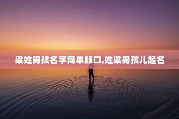 梁姓男孩名字简单顺口,姓梁男孩儿起名