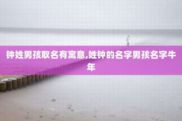钟姓男孩取名有寓意,姓钟的名字男孩名字牛年