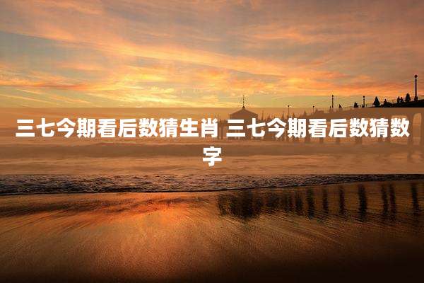 三七今期看后数猜生肖 三七今期看后数猜数字