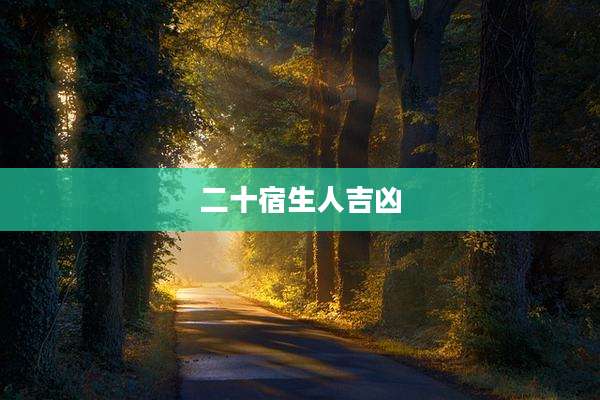 二十宿生人吉凶