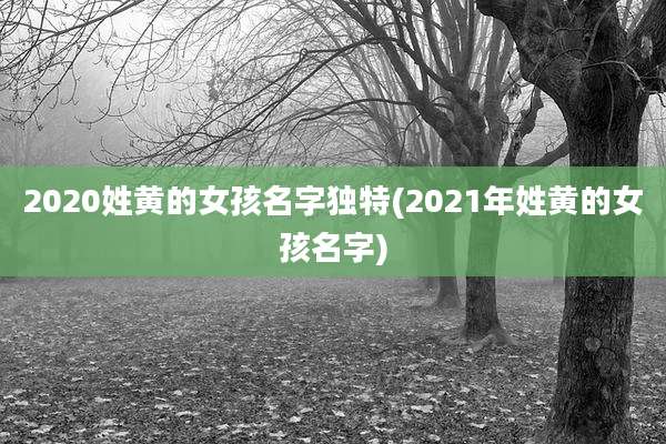 2020姓黄的女孩名字独特(2021年姓黄的女孩名字)