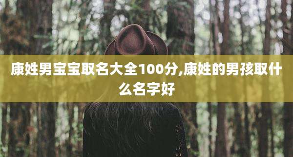 康姓男宝宝取名大全100分,康姓的男孩取什么名字好