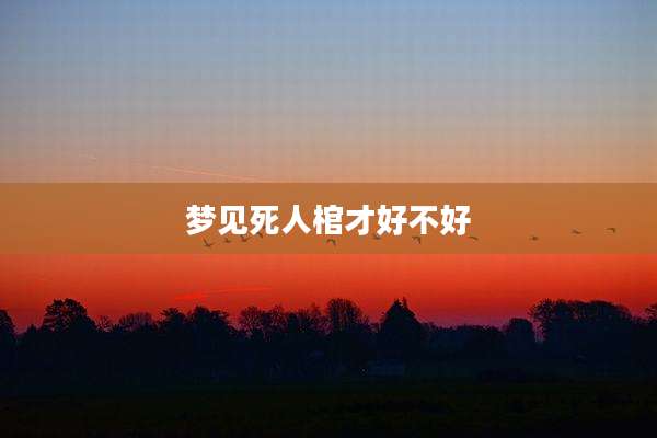 梦见死人棺才好不好