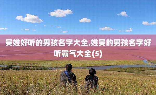 吴姓好听的男孩名字大全,姓吴的男孩名字好听霸气大全(5)