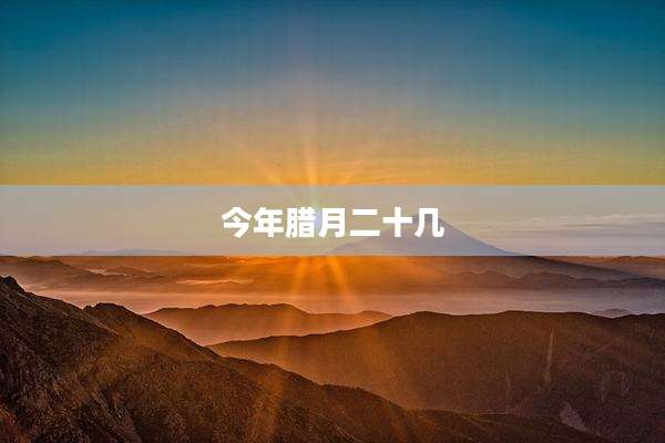 今年腊月二十几