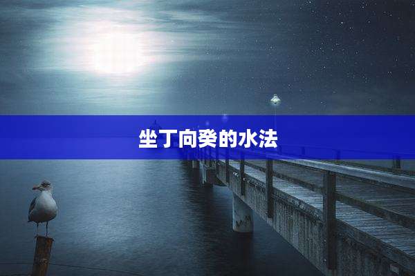 坐丁向癸的水法