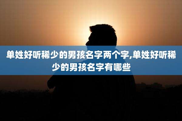 单姓好听稀少的男孩名字两个字,单姓好听稀少的男孩名字有哪些