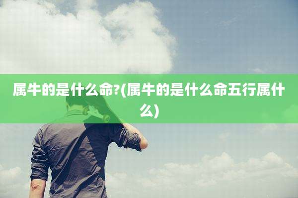属牛的是什么命?(属牛的是什么命五行属什么)