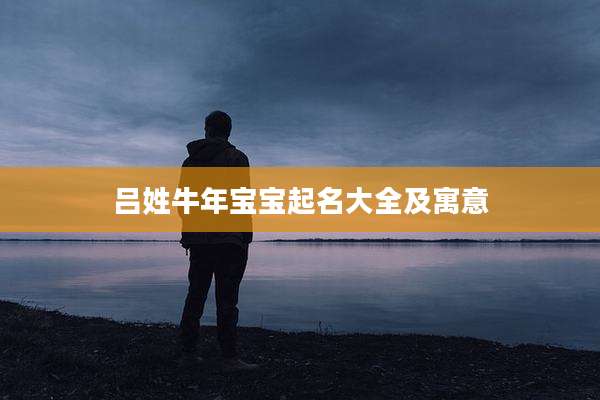 吕姓牛年宝宝起名大全及寓意