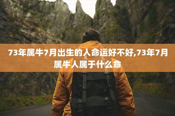 73年属牛7月出生的人命运好不好,73年7月属牛人属于什么命