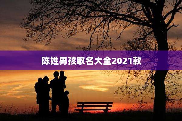 陈姓男孩取名大全2021款