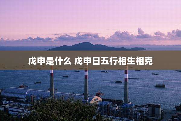 戊申是什么 戊申日五行相生相克