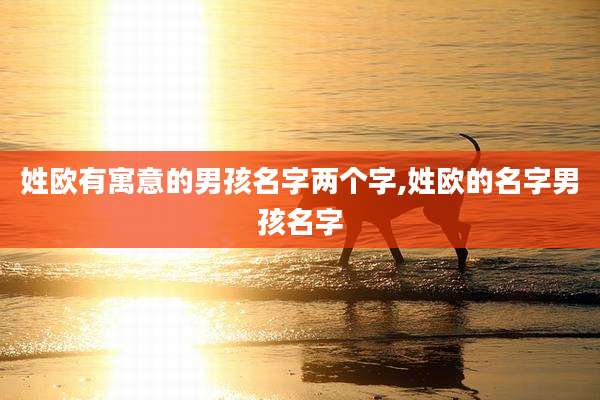 姓欧有寓意的男孩名字两个字,姓欧的名字男孩名字
