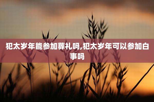 犯太岁年能参加葬礼吗,犯太岁年可以参加白事吗