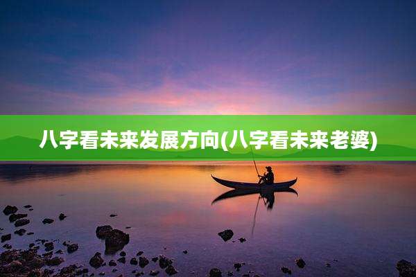 八字看未来发展方向(八字看未来老婆)