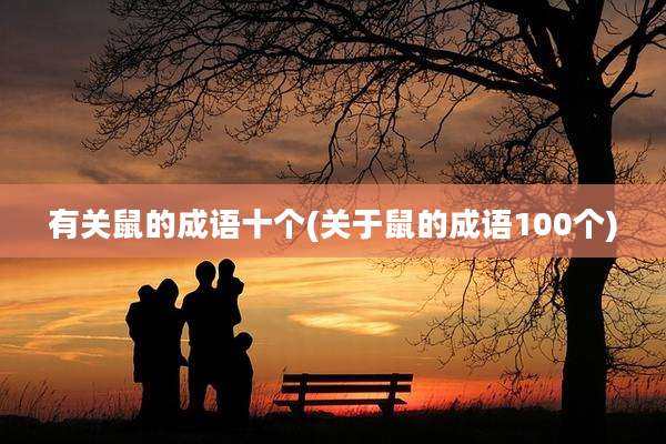 有关鼠的成语十个(关于鼠的成语100个)