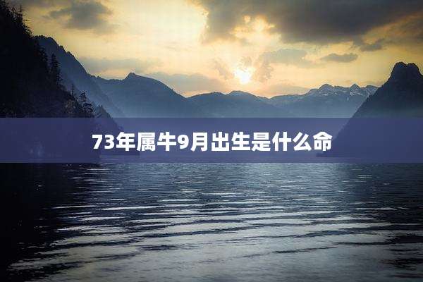 73年属牛9月出生是什么命