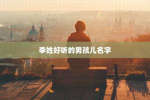 李姓好听的男孩儿名字