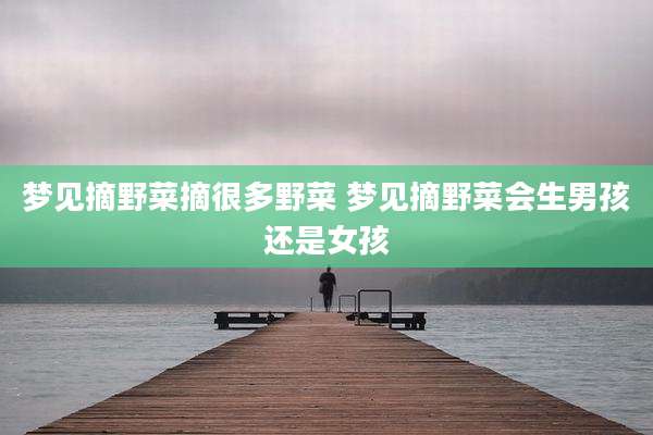 梦见摘野菜摘很多野菜 梦见摘野菜会生男孩还是女孩