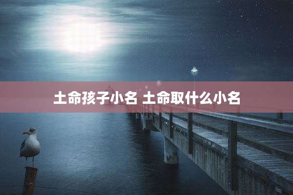 土命孩子小名 土命取什么小名