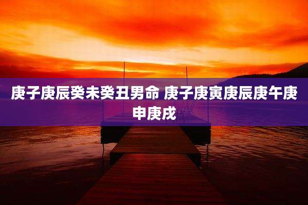 庚子庚辰癸未癸丑男命 庚子庚寅庚辰庚午庚申庚戌