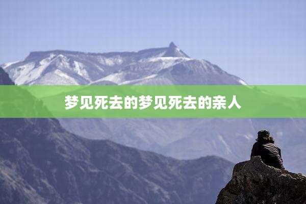 梦见死去的梦见死去的亲人