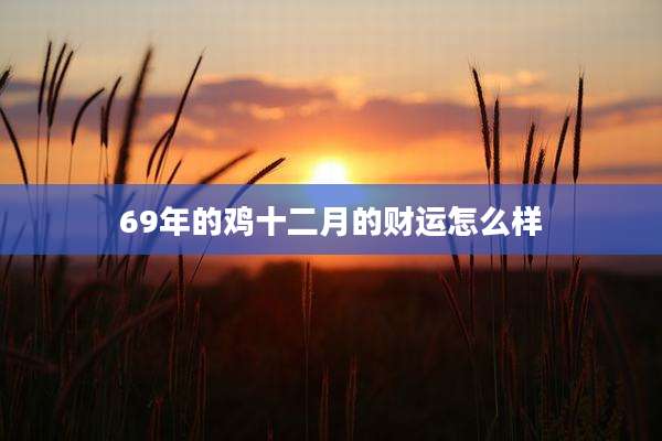 69年的鸡十二月的财运怎么样