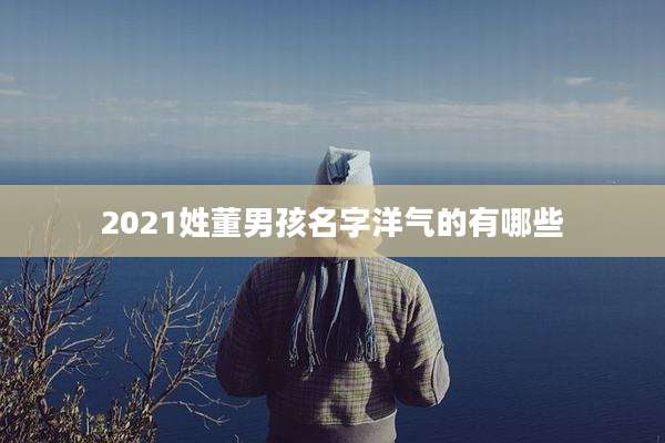 2021姓董男孩名字洋气的有哪些