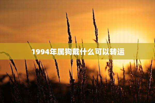 1994年属狗戴什么可以转运